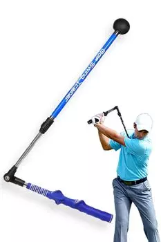 Golf practice equipment the Swing Training Machine Form Correcting Golf Aid Beginner Unisex [Rediscover swing. ] (Blue)