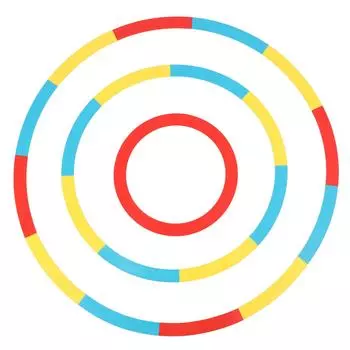 Practice Target Rings Silicone 3 in 1 Colorful Thin Putting Target Circles for Training To