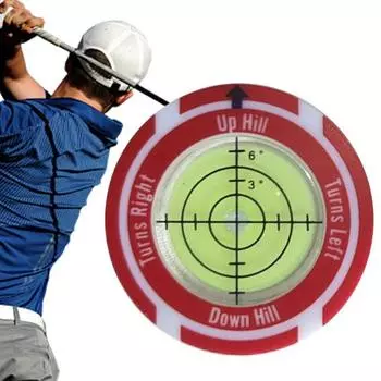 Golf Putt Green Reader Высокоточный компактный размер Портативный зеленый помощник для чтения с пузырьковым уровнем Аксессуары для гольфа синий