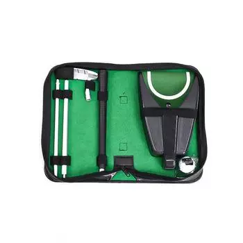 Golf Putter Practice Set Aluminium Alloy Detachable Portable 3 Section Putter Set with Balls and Ball Return