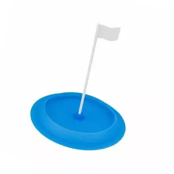 Golf Putting Hole Cup Golf Putting Practice Aids Hole with Flag Rubber Soft Golf Practice Putting Cup for Indoor Outdoor синий