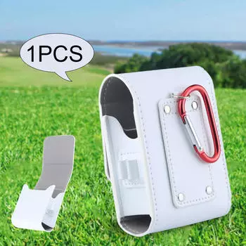 Golf Rangefinder Case PU Leather Shockproof Waist Pack Lightweight with Buckle