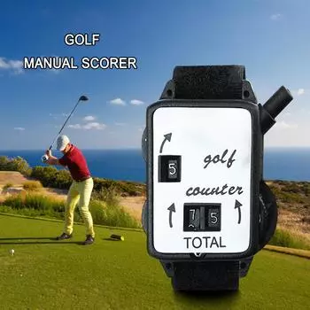 Golf Score Keeper with Wristband Watch Shaped Score Counter Portable Manual Score Keeper Watch for Golf Sport Teacher черный белый
