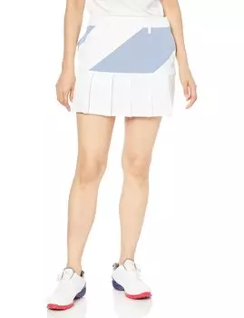 Юбка для гольфа 4WAY плиссированная переключающаяся эластичная водоотталкивающая защита от УФ-лучей DGWSJE04 WH00 эквивалент японскому размеру S [DESCENTE GOLF] [Модель 21 Осень/Зима]