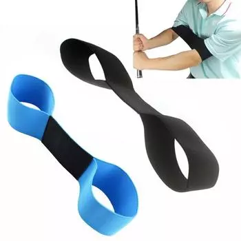 Golf Swing Hand Movement Corrector Swing Posture Fixation Elastic Band Arm Assist Posture Correction Band синий