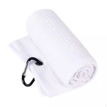 Golf Towel Ball Cleaning 12 Inx12 in Microfiber Golfing Supplies Lightweight Quick Drying белый