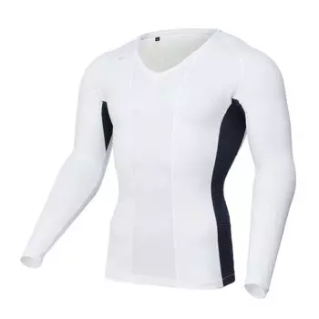 Golf Wear Solar Cut Super Cool II Biogear Compression Type Cooling Material High Breathability Stain Resistant Long Sleeve V Neck Golf E2MJA002 2XL