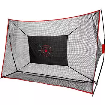 GolfStyle Golf Practice Easy Impact Practice Сетка размером 3 м, Сетка, Складная, Портативная, Наружная, В помещении, Установка, Большая, Широкая, Портативная, Оборудование, чёрный