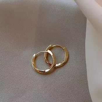 Golicc Gold Full Zirconium Small Ear Ring Female Stylish Niche Style Hoop Earrings Delicate Earrings Daily Work Clothing Earrings Minimalist Golden Earrings