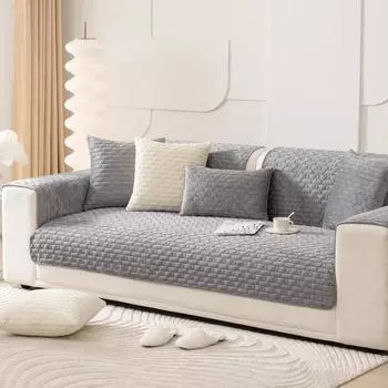 Голландский бархатный чехол для дивана, утепленная нескользящая подушка для дивана для гостиной, мягкий универсальный осенне-зимний чехол, подлокотник, спинка, полотенце 70x70