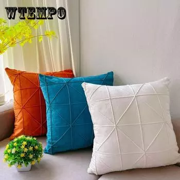 Голландский бархатный чехол для подушки с сеткой, однотонный чехол для подушки для дивана, декоративная наволочка для поясницы, домашний декор, наволочка 45x45cm бежевый