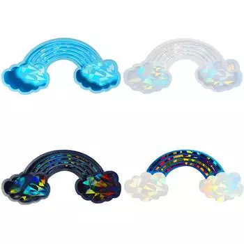 Голографическая ароматизированная свеча, форма для ароматерапевтического мыла, форма из гипсовой смолы, радужная форма, гипсовое украшение на день рождения прозрачный