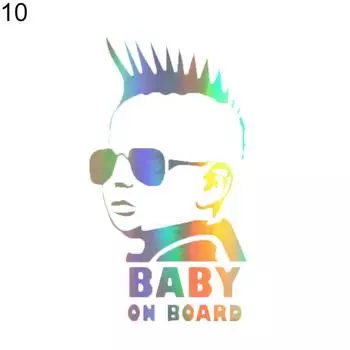 Голографическая наклейка на стекло автомобиля с предупреждением о наличии ребенка в машине