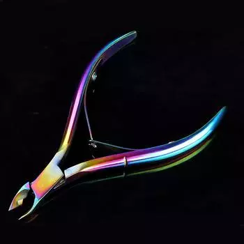 Голографические щипчики для ногтей из нержавеющей стали, щипчики для кутикулы, инструмент для удаления кутикулы