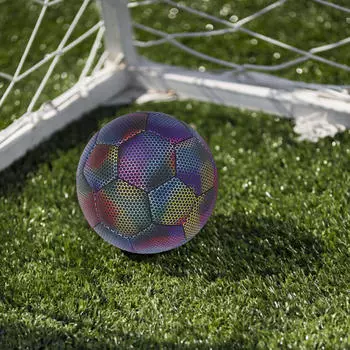 Голографический светоотражающий футбольный мяч, светящийся официальный матч, светящийся в темноте, футбольный мяч, размер 5