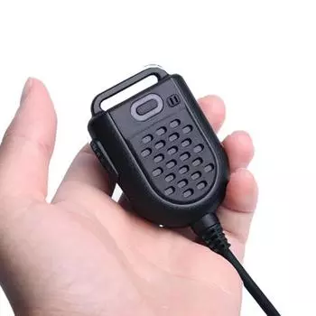 Голосовая связь PTT LED плечевой динамик микрофон портативный микрофон для рации 5R 888S чувствительный микрофон звук стабильный уровень звукового давления чёрный