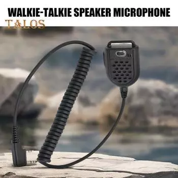 Голосовая связь PTT LED плечевой динамик микрофон портативный микрофон для рации 5R 888S чувствительный микрофон звук стабильный уровень звукового давления чёрный