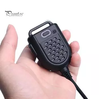 Голосовая связь PTT LED плечевой динамик микрофон портативный микрофон для рации 5R 888S чувствительный микрофон звук стабильный уровень звукового давления чёрный