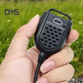 Голосовая связь PTT LED плечевой динамик микрофон портативный микрофон для рации 5R 888S чувствительный микрофон звук стабильный уровень звукового давления чёрный