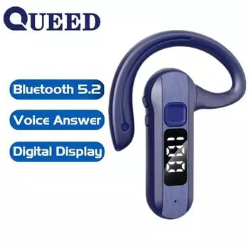 Голосовой ответ на отказ от наушников Беспроводные наушники для бизнеса с цифровой проводимостью воздуха Цифровой дисплей Спортивная гарнитура Hi-Fi Большая емкость