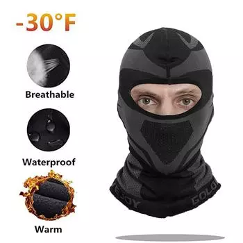 GOLOVEJOY Мотоцикл для езды на открытом воздухе, ветрозащитная, солнцезащитная маска, головной убор чёрный