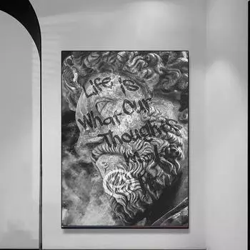 Голова Давида, скульптура, художественная картина маслом, плакат и гравюра, настенная живопись для гостиной, дома 21cm30cm NoFrame