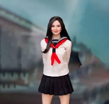 Голова лепит азиатскую красивую женскую голову, модель для резьбы, подходит для тела фигурки 12 дюймов 1/6