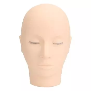 Голова манекена для наращивания ресниц, 3 слоя ресниц, макияж, красота, силиконовая практическая учебная кукольная голова розовый