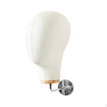 Голова манекена Холст Манекен Настенный Для волос Шляп и Накладных волос Дисплей для париков Торговый центр 15cm Silver