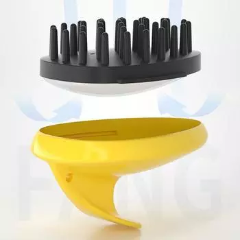 Голова мытье волос и массаж щетка инструмент силиконовый взрослый захват для волос скальп меридиан мытье волос и массаж расческа белый