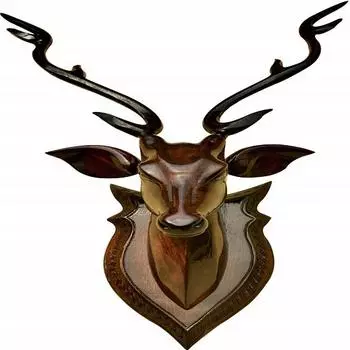 Голова оленя, настенный деревянный экспонат с изображением оленя, продукт для украшения стен, настенный декор для гостиной