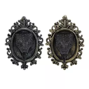 Голова змеи, статуэтка, украшение из смолы, высокая имитация, тонкие детали, готическая змеиная голова, настенное искусство, скульптура Silver