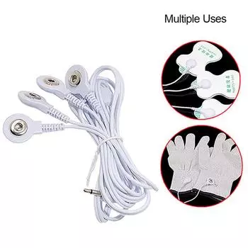 Головка 2,5 мм, 4-ходовой электрод, соединительные провода, соединительные кабели для цифровых десятков, массажер для всего тела для похудения 2 Way