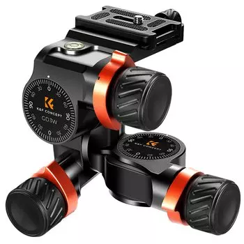 Головка Concept Gear с редуктором из магниевого сплава Quick Precision Fine Грузоподъемность 7 кг Ручка K&F, 3-позиционная головка, головка, управление, регулировка, Arca-Swiss