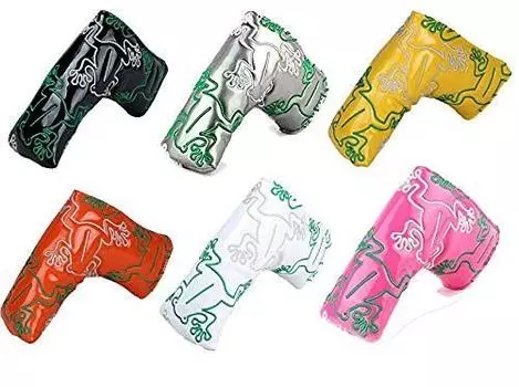 Головка для гольфа паттер лягушка эмалированная булавка тип оранжевый чехол, чехол, вышивка, кожа, совместимый, черный, белый, серебристый, желтый, розовый, (оранжевый) оранжевый