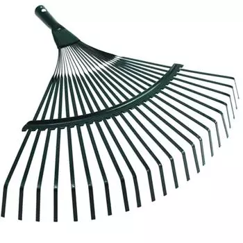 Головка для кустарниковых граблей с 22 зубьями, садовый инструмент, в форме метлы для травы, стальная проволока, нетоксичная, для сельского хозяйства, лиственная, высокоуглеродистая сталь onesize