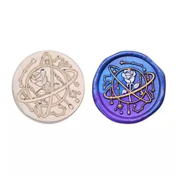 Головка для печати с эмалью розового цвета, круглая головка для штампа, многоцелевая, самодельная, восковая, зернистая, головка для печати, декоративные принадлежности для упаковки, скрапбукинга mgy22