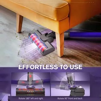 Головка двигателя с насадкой для пылесоса и мягкая роликовая щетка, запасные части для пылесоса со светодиодной подсветкой для Dyson V15 V8 V7 V10 V11