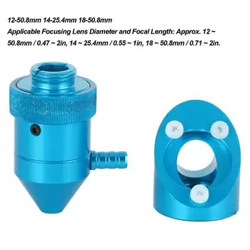 Головка лазера CO2 12 мм 18 мм Диаметр линзы FL50.8 мм 25.4 мм с воздушной поддержкой D12 Лазерная головка для лазерного гравера K40