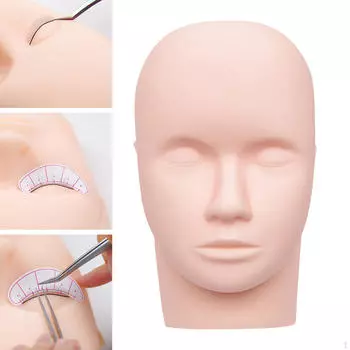 Головка манекена для ресниц, легко чистящаяся, учебный манекен, кукла, макияж, практика