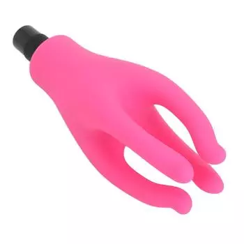 Головка массажного пистолета силиконовая водонепроницаемая 4 головки сменная головка пистолета розово-красная 12-13 мм