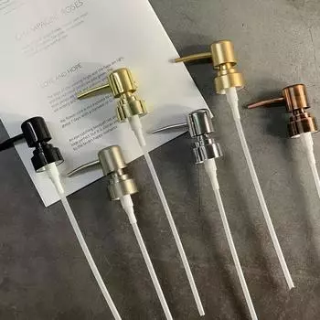 Головка насоса длиной 9 см, серебристый ABS, длина трубки 15 см, 1 шт. серебряный