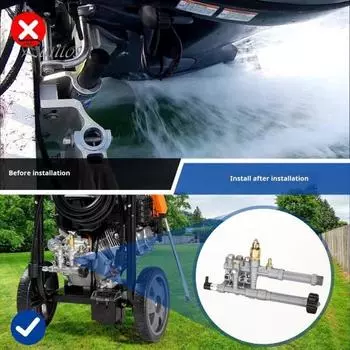 Головка насоса для мойки высокого давления Аксессуары для мойки высокого давления Нержавеющая, устойчивая к коррозии, простая установка Запасная часть для мойки высокого давления чёрный