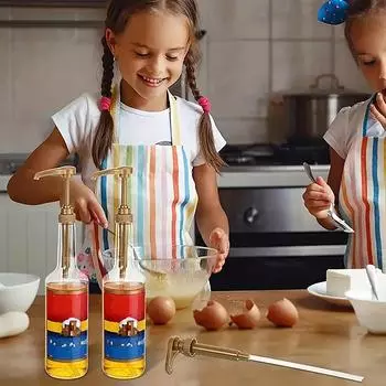 Головка насоса для варенья, пресс-тип, съемный насос для бутылок с джемом, удлиненная легкая головка насоса для сиропа, насадка для насоса для сиропа и соуса для кухни чёрный