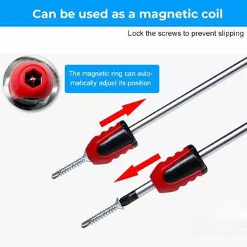 Головка отвертки, магнитное кольцо, намагничиватель для шестигранной отвертки и бит, магнитный кольцевой держатель из нержавеющей стали, бытовой инструмент 1pc