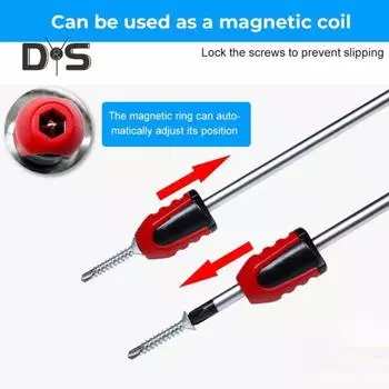 Головка отвертки, магнитное кольцо, намагничиватель для шестигранной отвертки и бит, магнитный кольцевой держатель из нержавеющей стали, бытовой инструмент 1pc