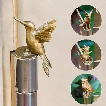 Головка петли в виде животного, магнитная металлическая дверная петля, декоративная накладка, мини-фигурка в виде птицы/совы/лисы/крысы для винтажного домашнего декора A