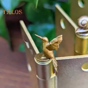 Головка петли в виде животного, магнитная металлическая дверная петля, декоративная накладка, мини-фигурка в виде птицы/совы/лисы/крысы для винтажного домашнего декора C