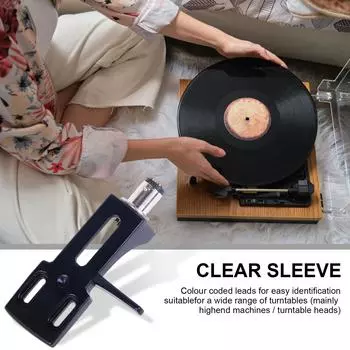 Головка проигрывателя из алюминиевого сплава Головка проигрывателя Замена иглы проигрывателя Стойка для картриджей