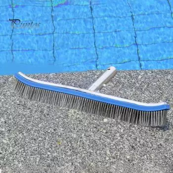Головка щетки для бассейна Щетка для бассейна из нержавеющей стали с загнутыми концами для углов Щетки для бассейна для плитки, ступеней, полов L